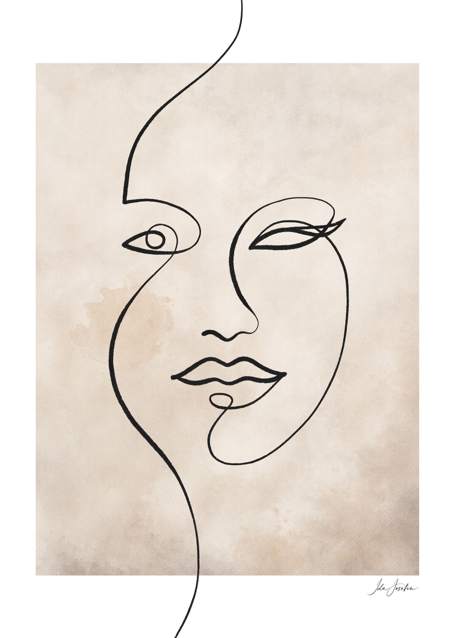 Natta Line Art Drawing by Ida Josefin